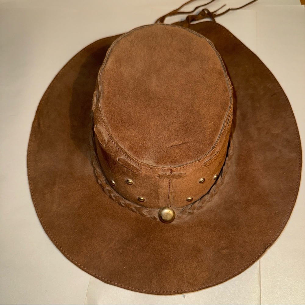Brown Suede Cowboy Hat western Studded Cowboy Style Hat